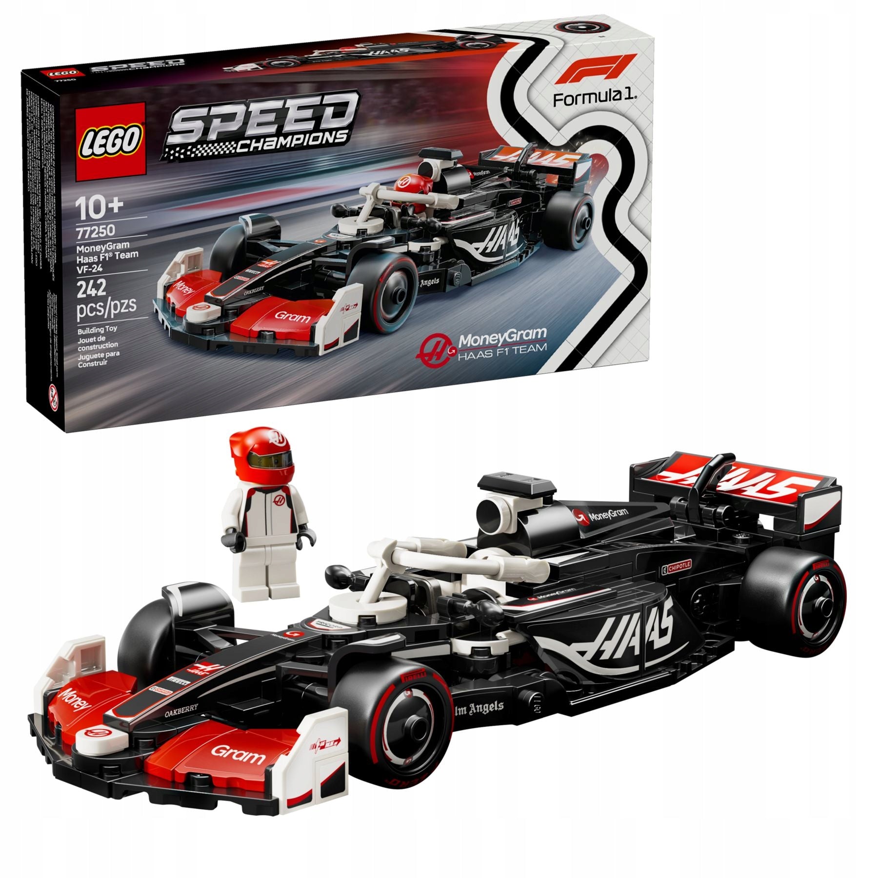 LEGO Speed Champions 77250 MoneyGram Haas Team VF-24 F1 Car
