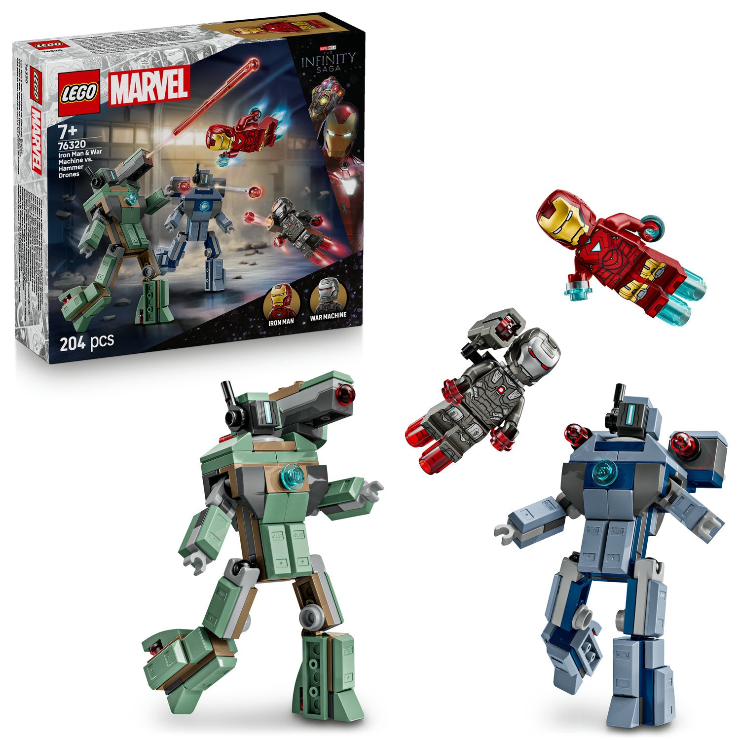 LEGO Super Heroes Marvel 76320 Iron Man and War Machine vs. Hammer Drones
