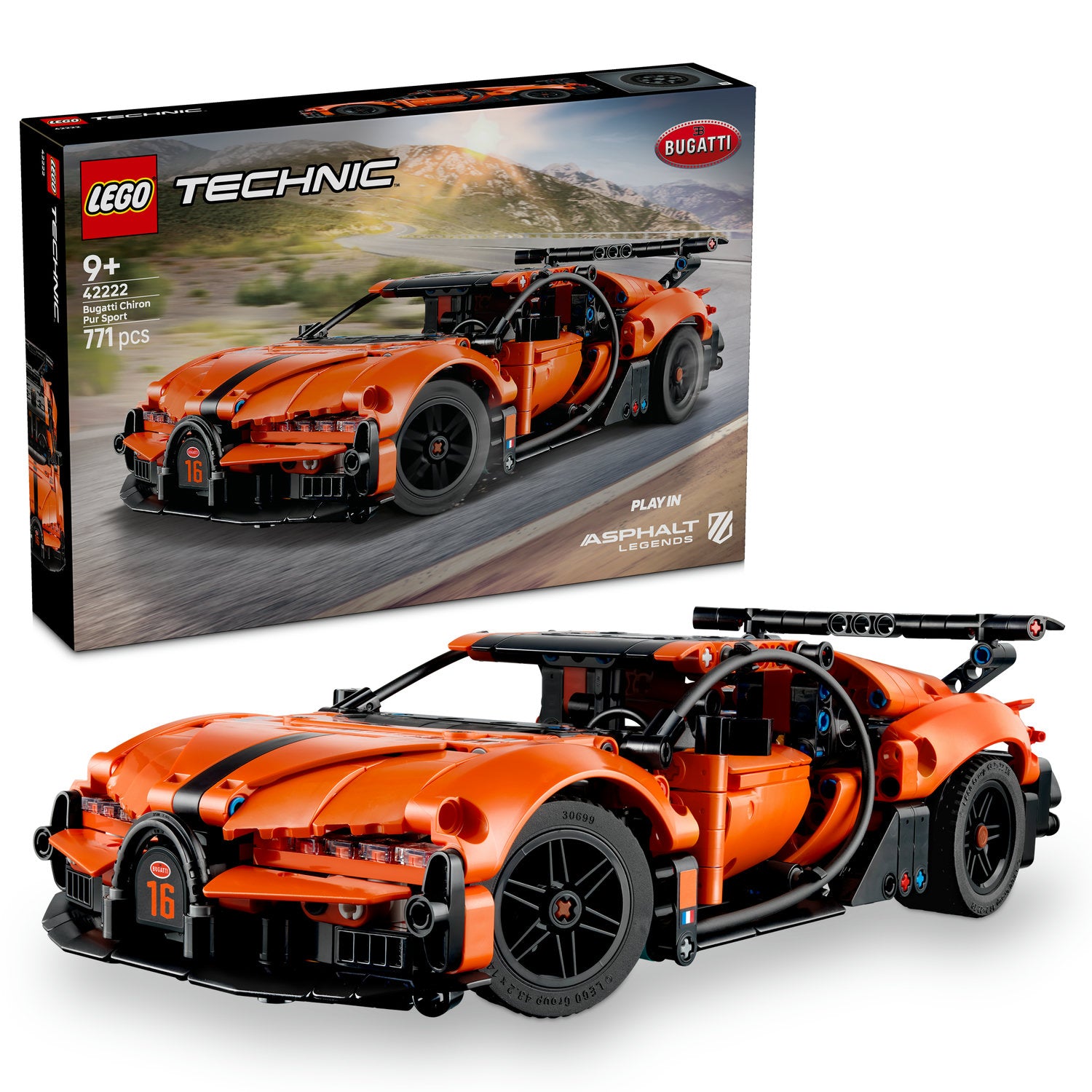 LEGO Technic 42222 Hypercar Bugatti Chiron Pur Sport, Children's Day Product number 42222