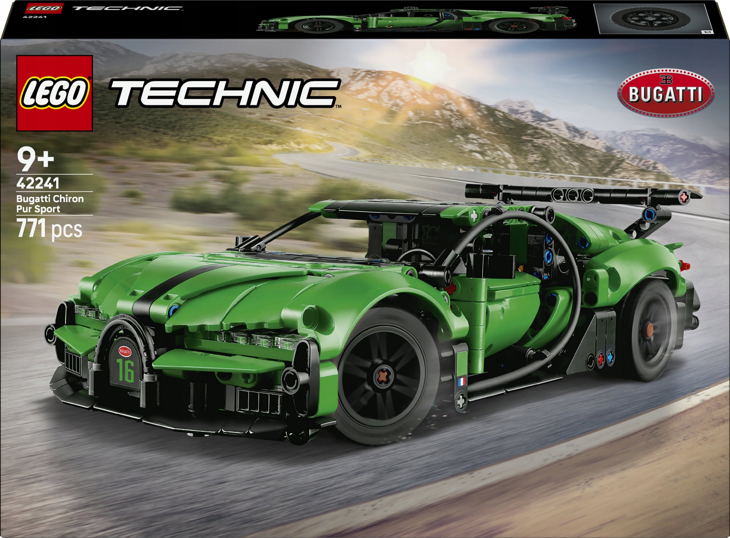 LEGO Technic Green hypercar Bugatti Chiron Pur Sport 42241