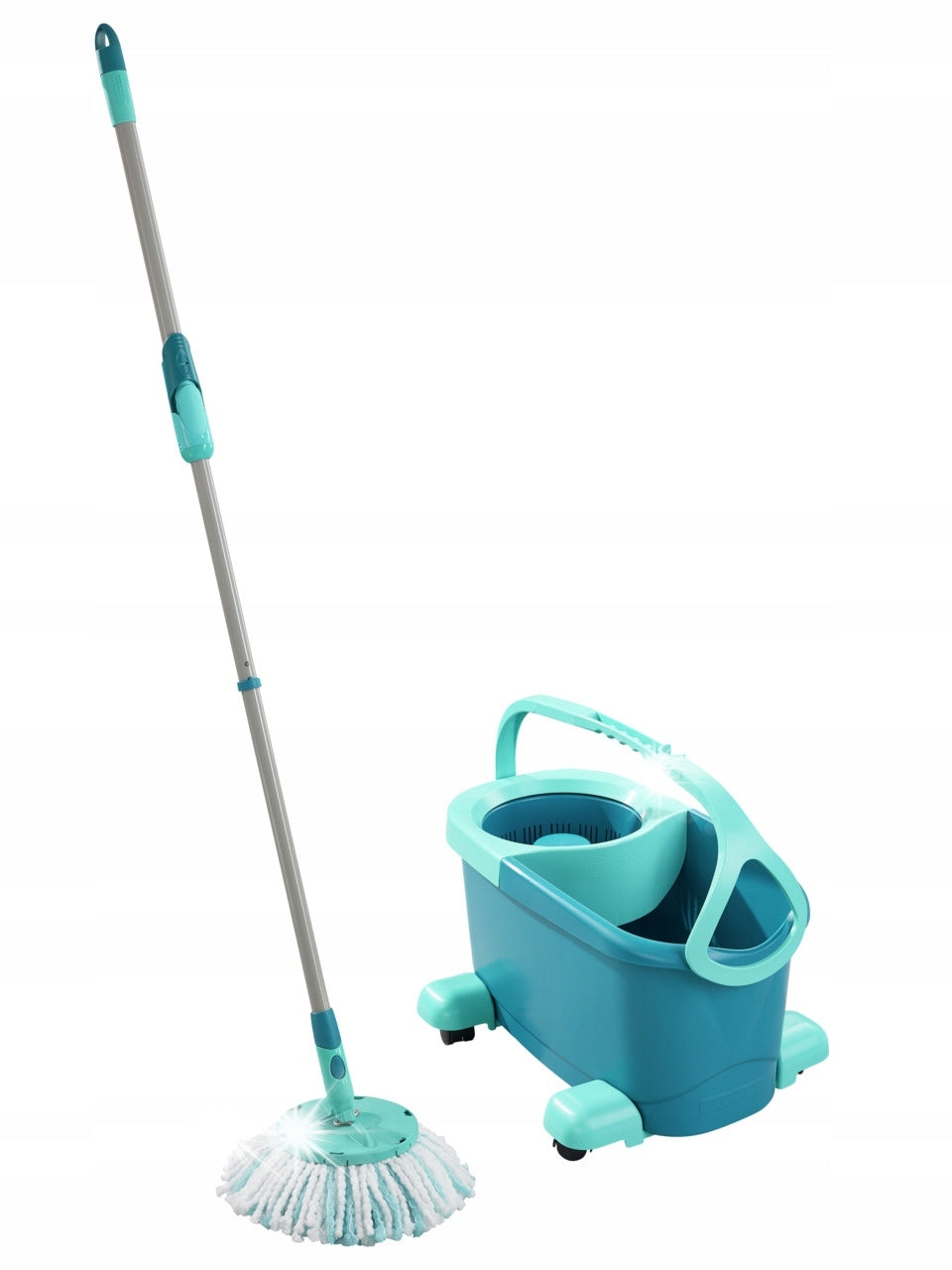 LEIFHEIT ROTARY MOP SET ON WHEELS + CLEAN TWIST ERGO BUCKET