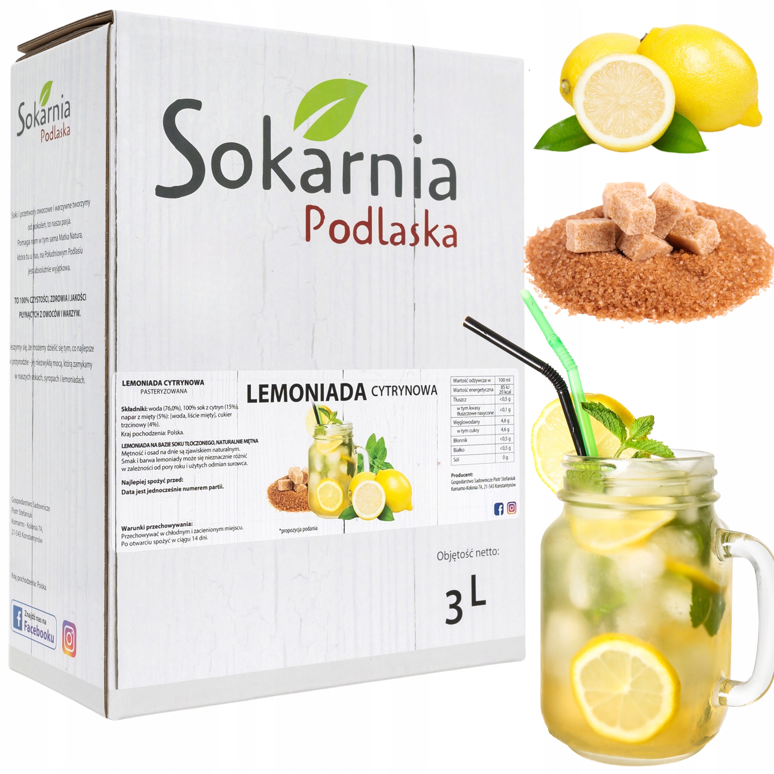 LEMON LEMONADE 3l Refreshing Natural For Summer For Children Delicious
