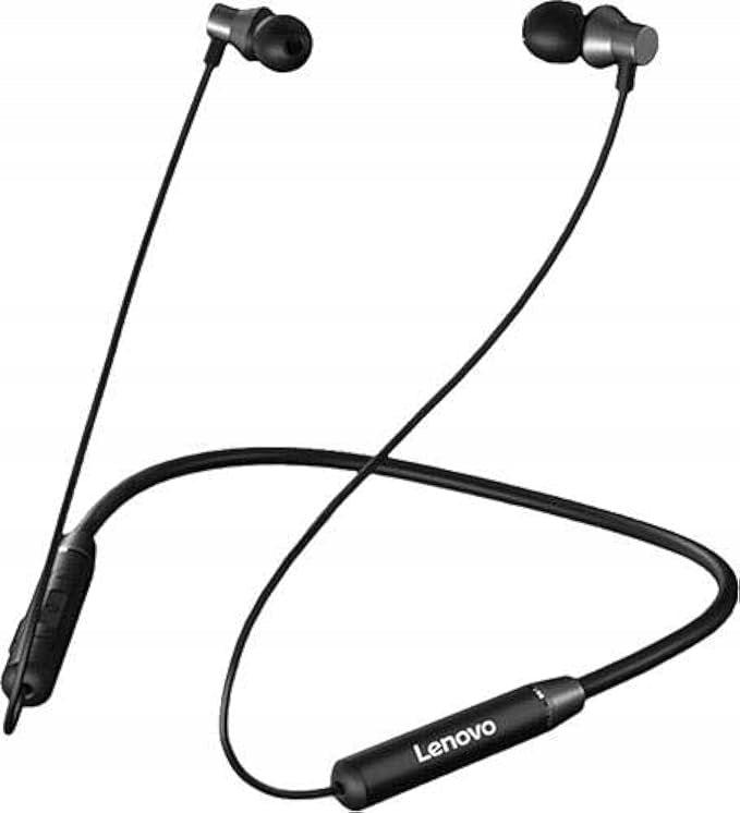 LENOVO HE05X Wireless In-Ear Headphones Black Neck Hanging