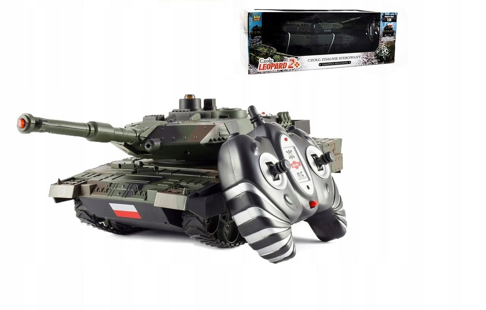 LEOPARD TANK REMOTE CONTROLLED SHOOTING LED USB FOR REMOTE CONTROL * LARGE 50cm Manufacturer code HM188952