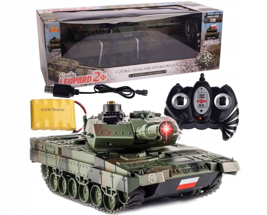 LEOPARD TANK REMOTE CONTROLLED SHOOTING LED USB FOR REMOTE CONTROL * LARGE 50cm