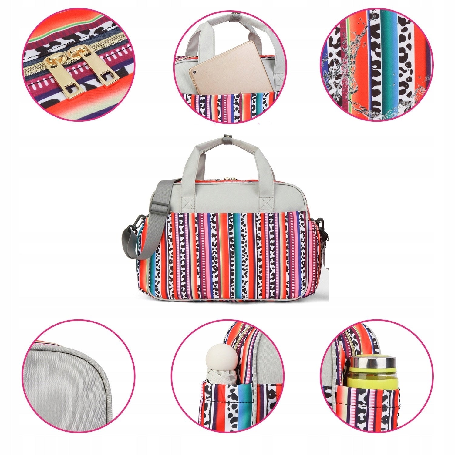 LEQUEEN BAG STROLLER ORGANIZER FOR MOM DAD STRAPS PATTERNS Brand Bergens