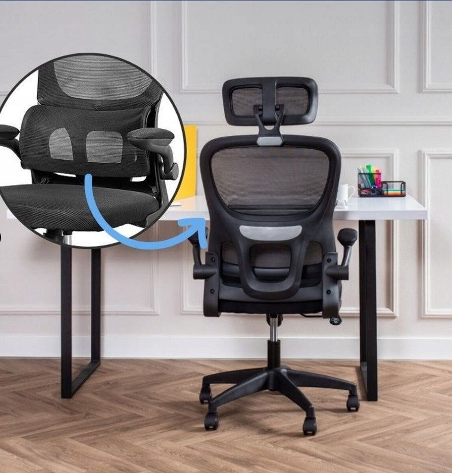 LETI Ergonomic Mesh Office Chair Headrest Tilt Adjustable Packaging status original