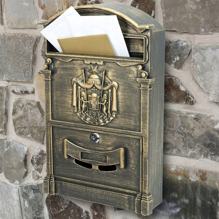 LETTER BOX NEWSPAPERS POSTAL ITALIAN A4 GOLD LARGE RETRO Packaging status original