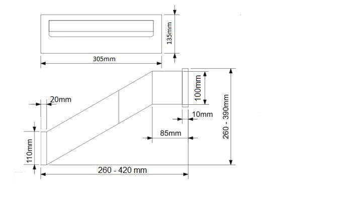 LETTERBOX FOR LAYING DOUBLE-SIDED BLACK C4 + 3 keys Manufacturer code 5904533523584