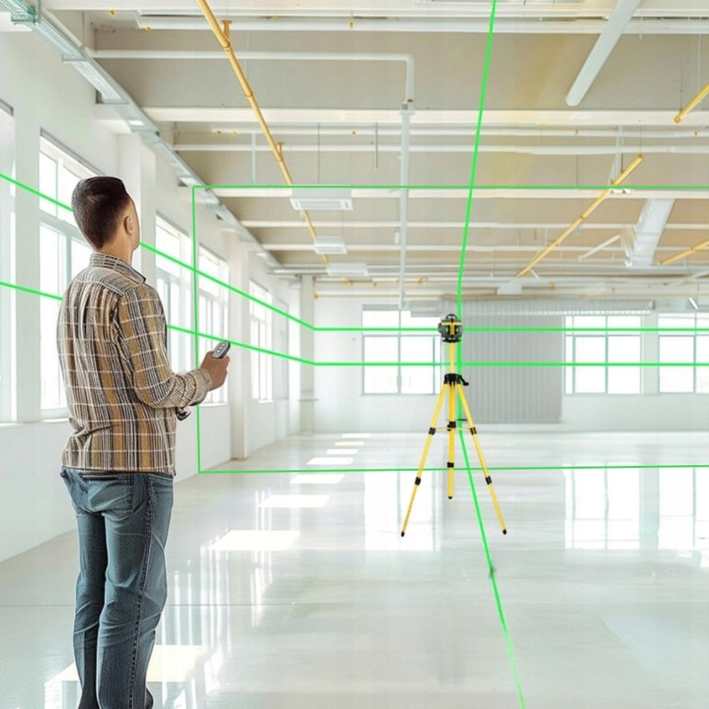 LEVEL LASER LEVEL 4D 16 LINE CROSS 360 LASER STAND REMOTE CONTROL Maximum working range 50 m