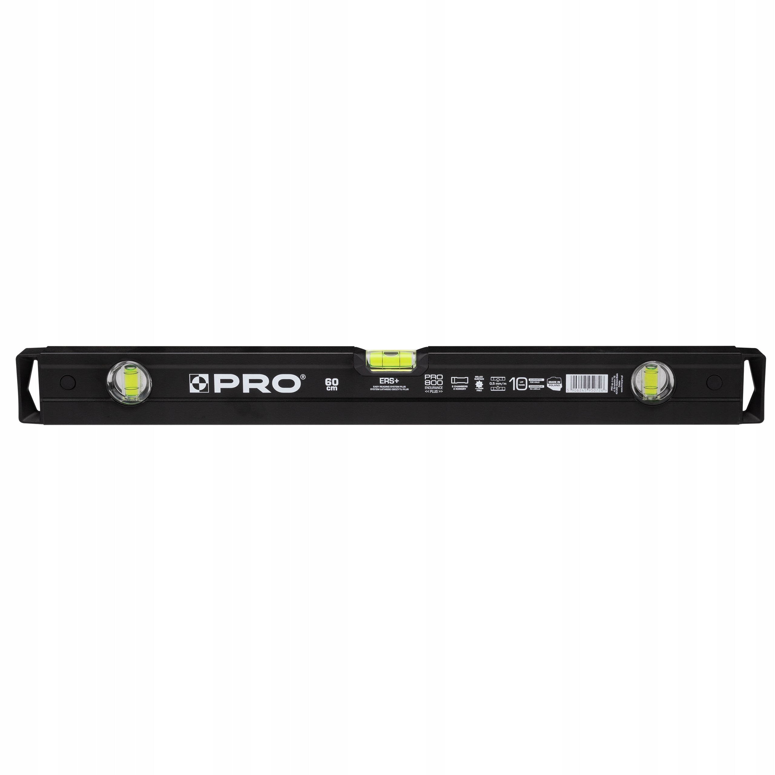 LEVEL PRO800 PAINTED BLACK ONE-SIDED MILLED 60 CM Manufacturer code 3-01-01-BG-060
