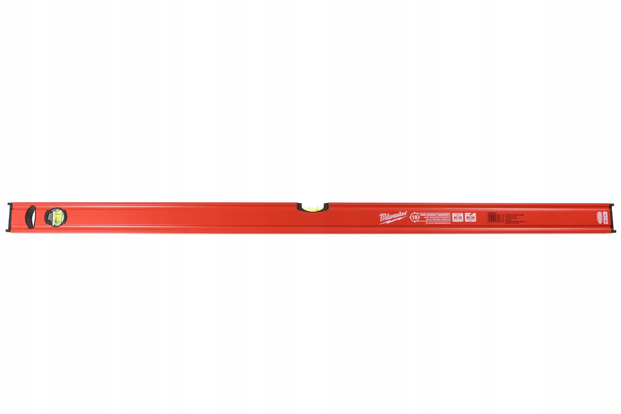 LEVEL SLIM 100CM 2 LIBELLE PADS ANTI-SLIP HOLE MILWAUKEE
