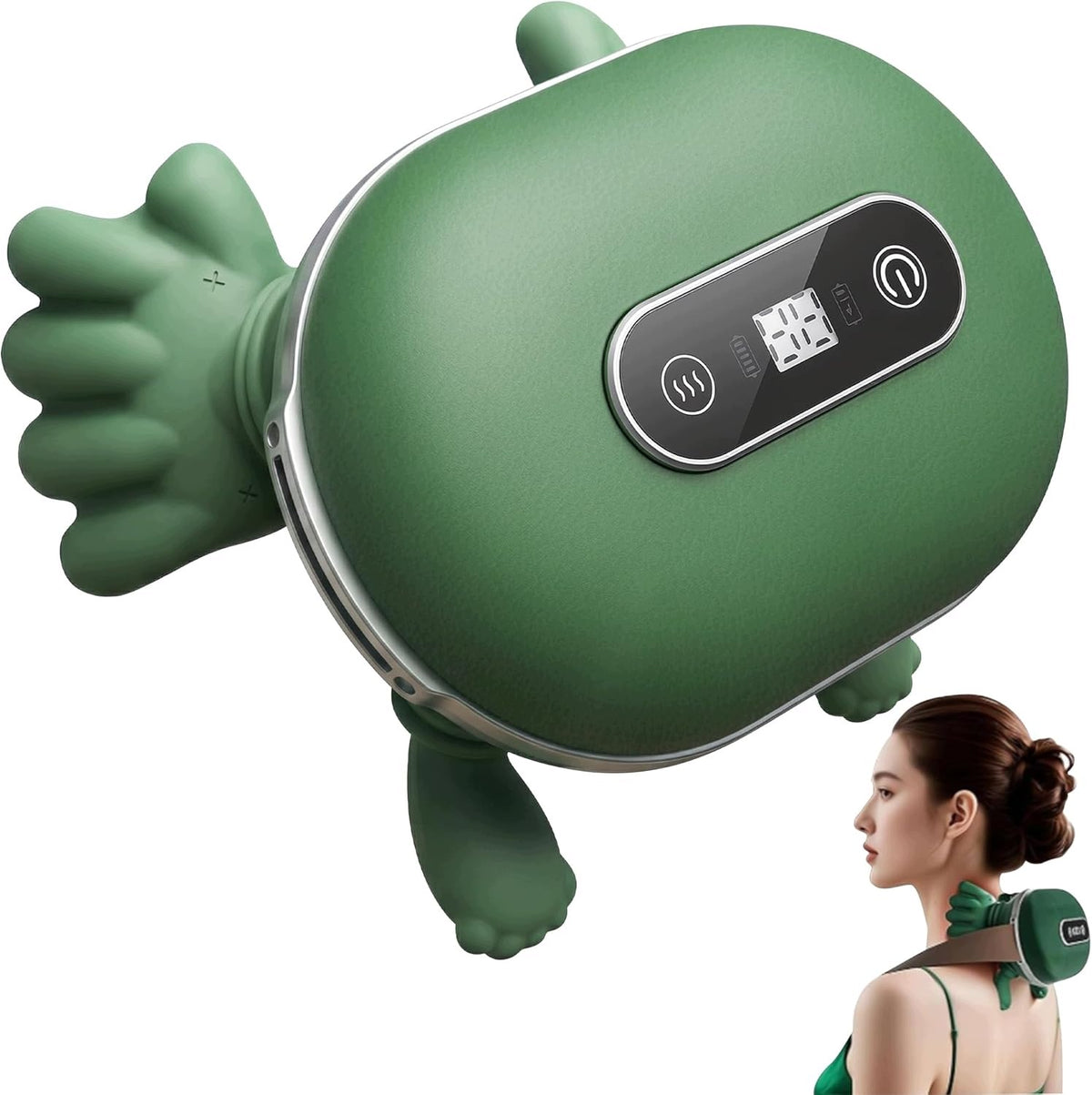 LEWGEE GZ00853 neck massager 4D heating 40/45°C green