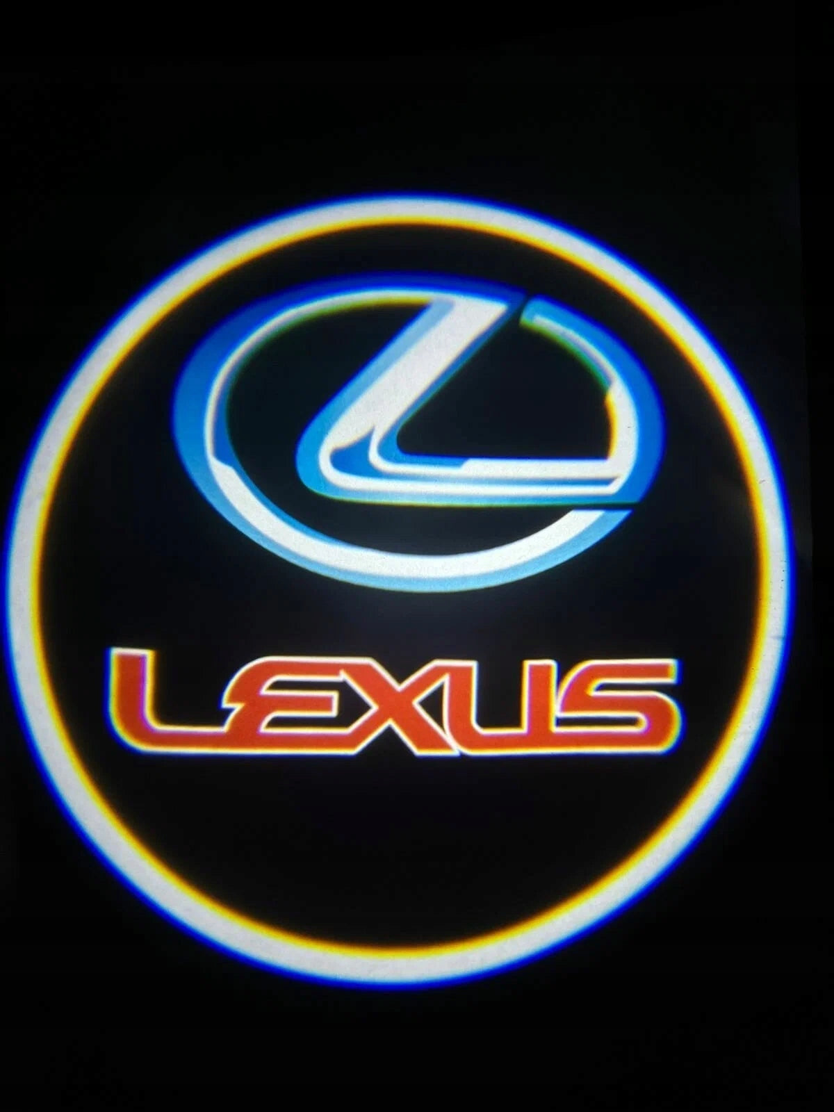 LEXUS 3D HD LED projector – welcome logo, wireless, 2 pcs. Packaging status original