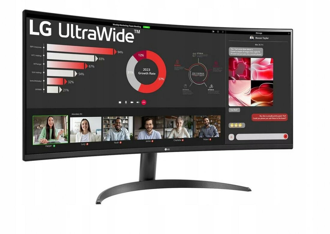 LG Electronics Monitor 34WR50QK-B 34-inch VA Brand LG