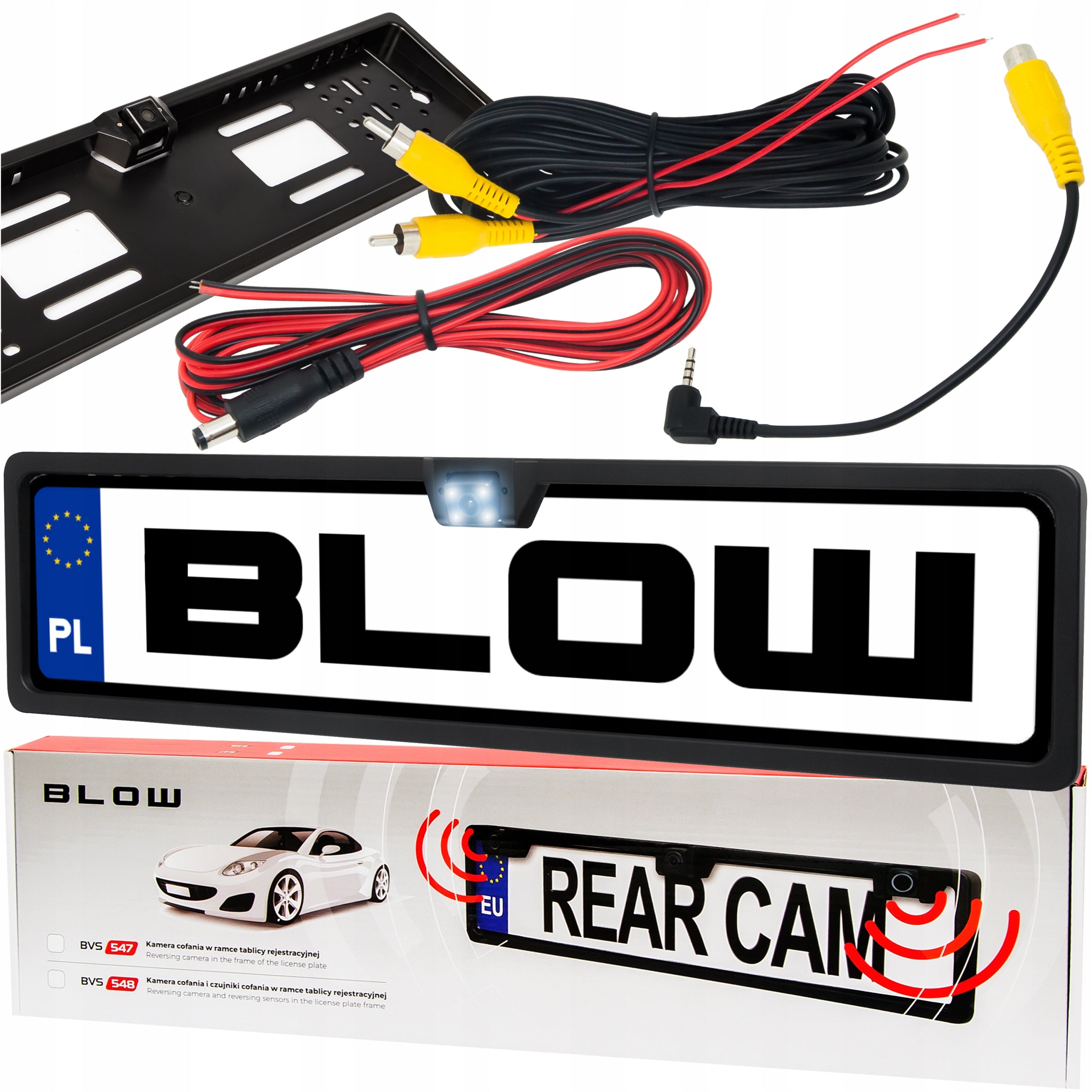 LICENSE PLATE FRAME PARKING REVERSING CAMERA WIDE ANGLE LED