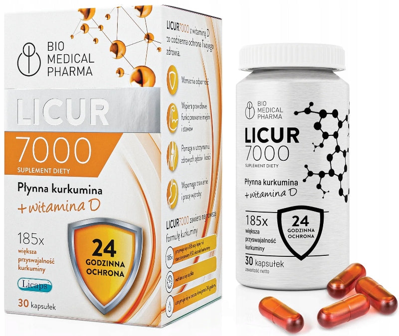 LICUR 7000 + D3 Vitamin D Bio Medical Pharma 30 capsules