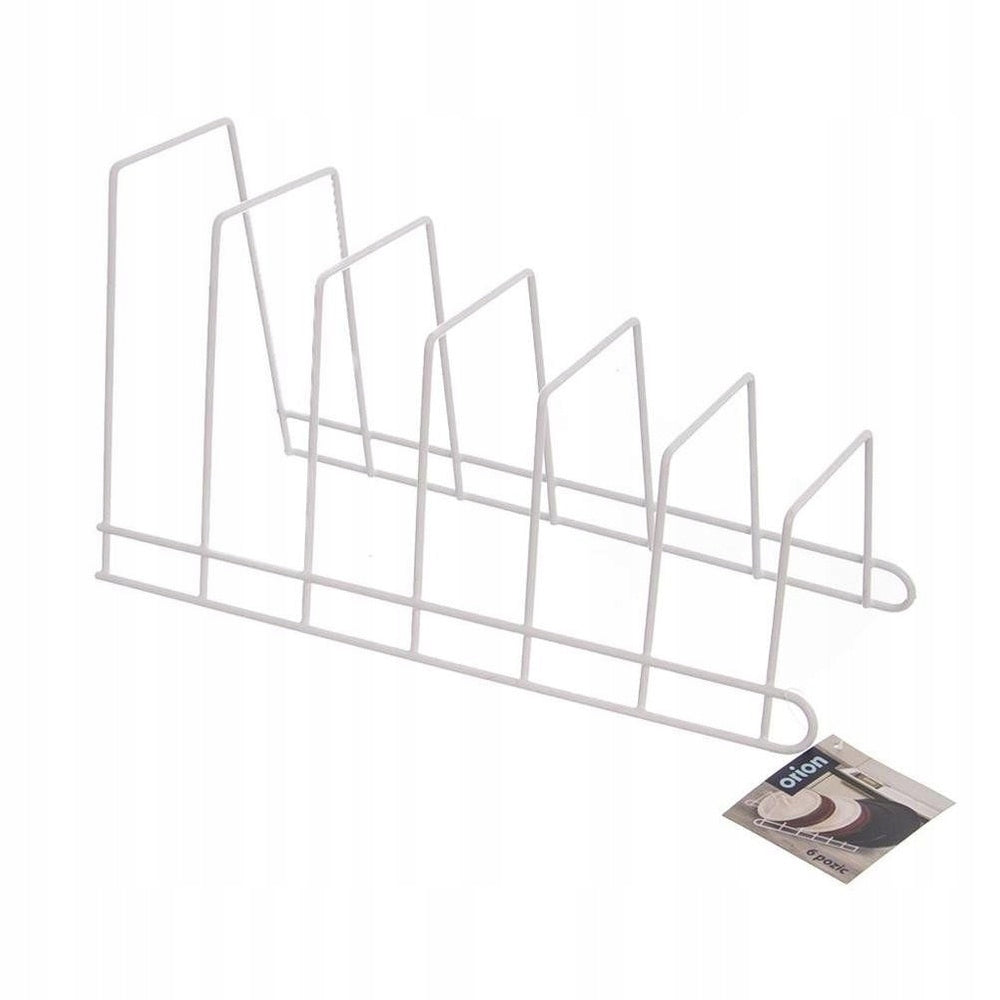 LID Stand PLATES Kitchen Organizer White Metal for Drawer Cabinet Length 34 cm