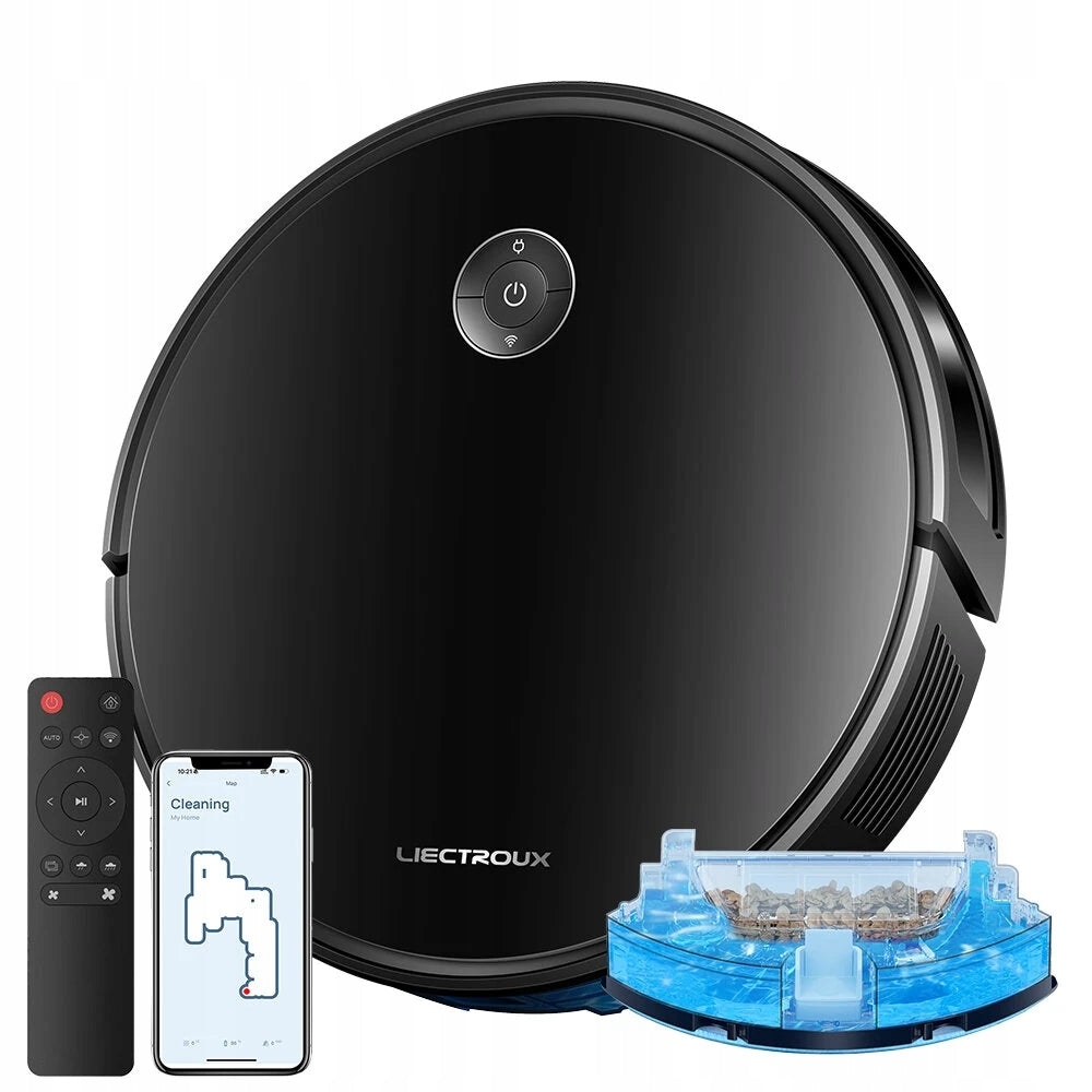 LIECTROUX C7 Robot Vacuum Cleaner Wet Mop 6Kpa Suction for Pet Hair Carpet