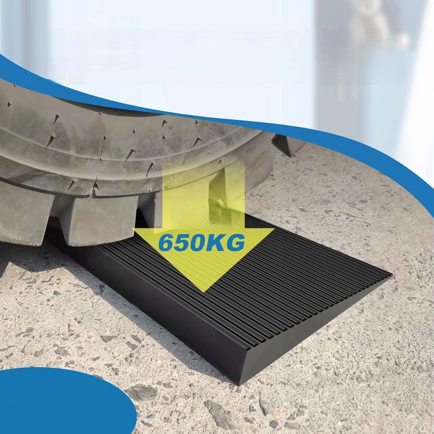 LIEKUMM Threshold Ramp Rubber Driveway 90cm 4cm 650kg Brand Liekumm