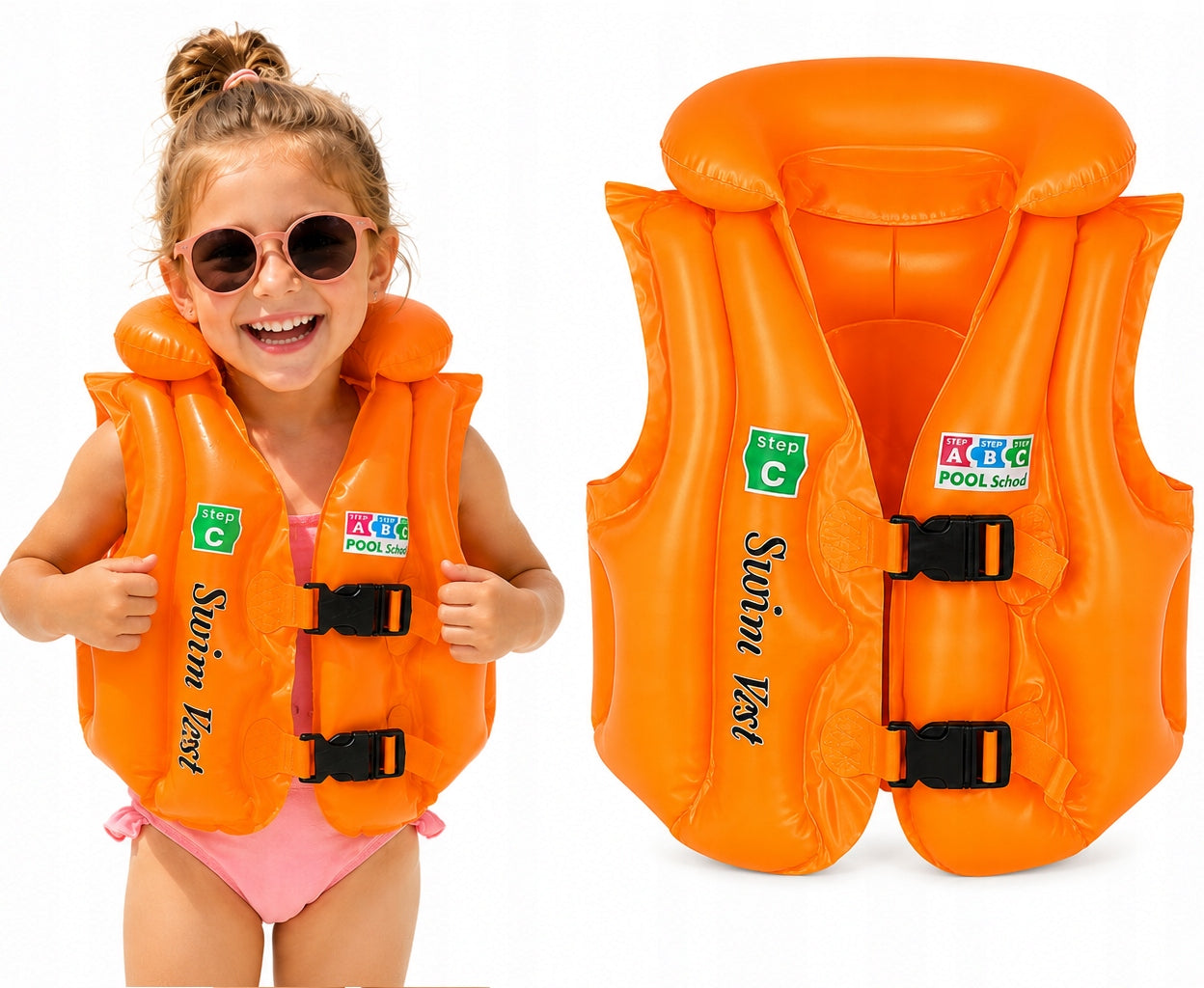 LIFE VEST RESCUE INFLATABLE VEST FOR CHILDREN 12-25kg COLORS