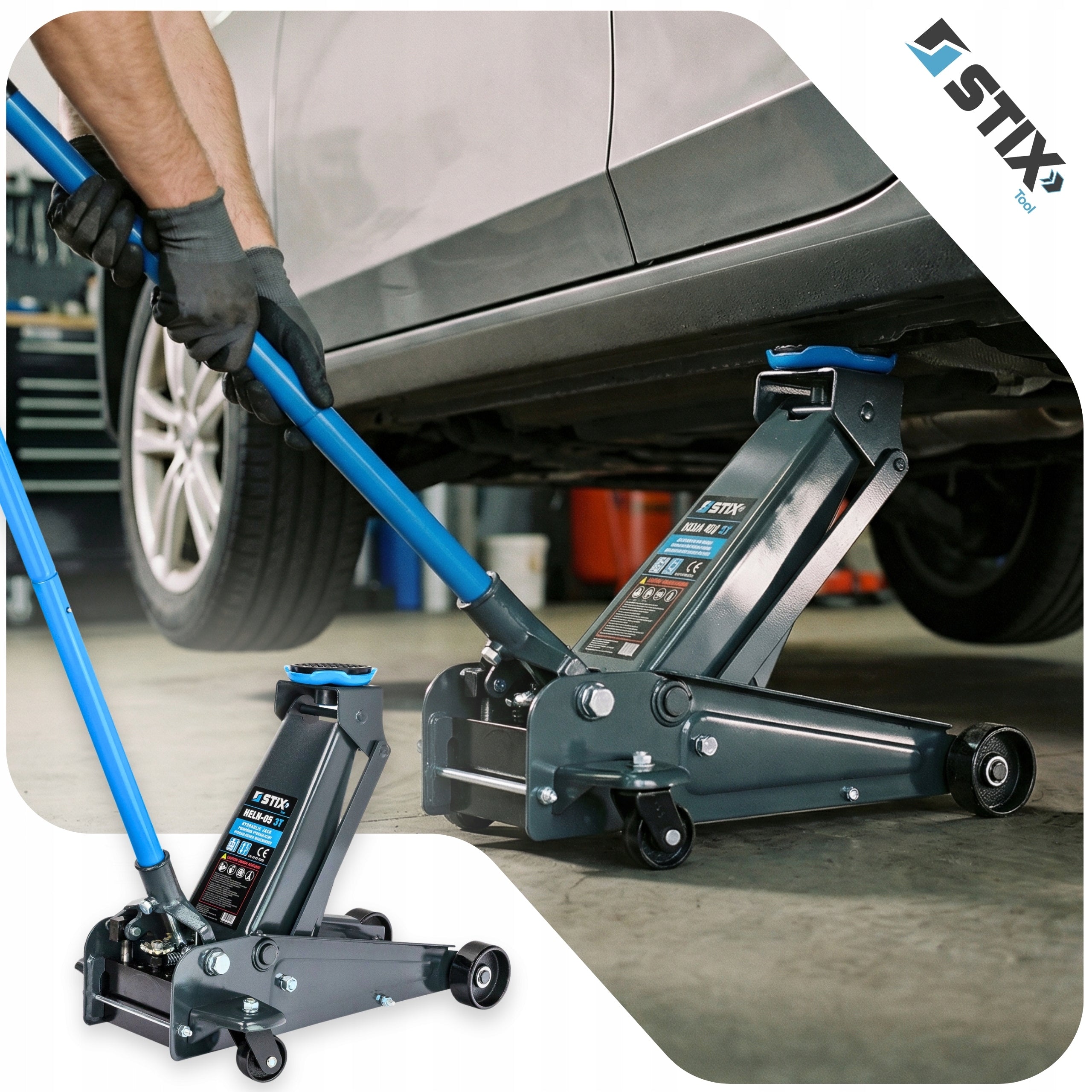 LIFT FROG HYDRAULIC JACK CAR 3T 130-480MM HELN-05 STIX Manufacturer code 23-03-75293
