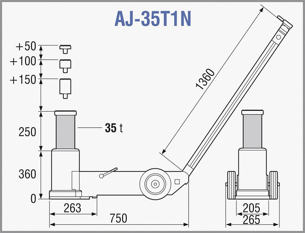 LIFT TDL AJ 35 T1-N 360-610MM 35 TONNES Brand TDL