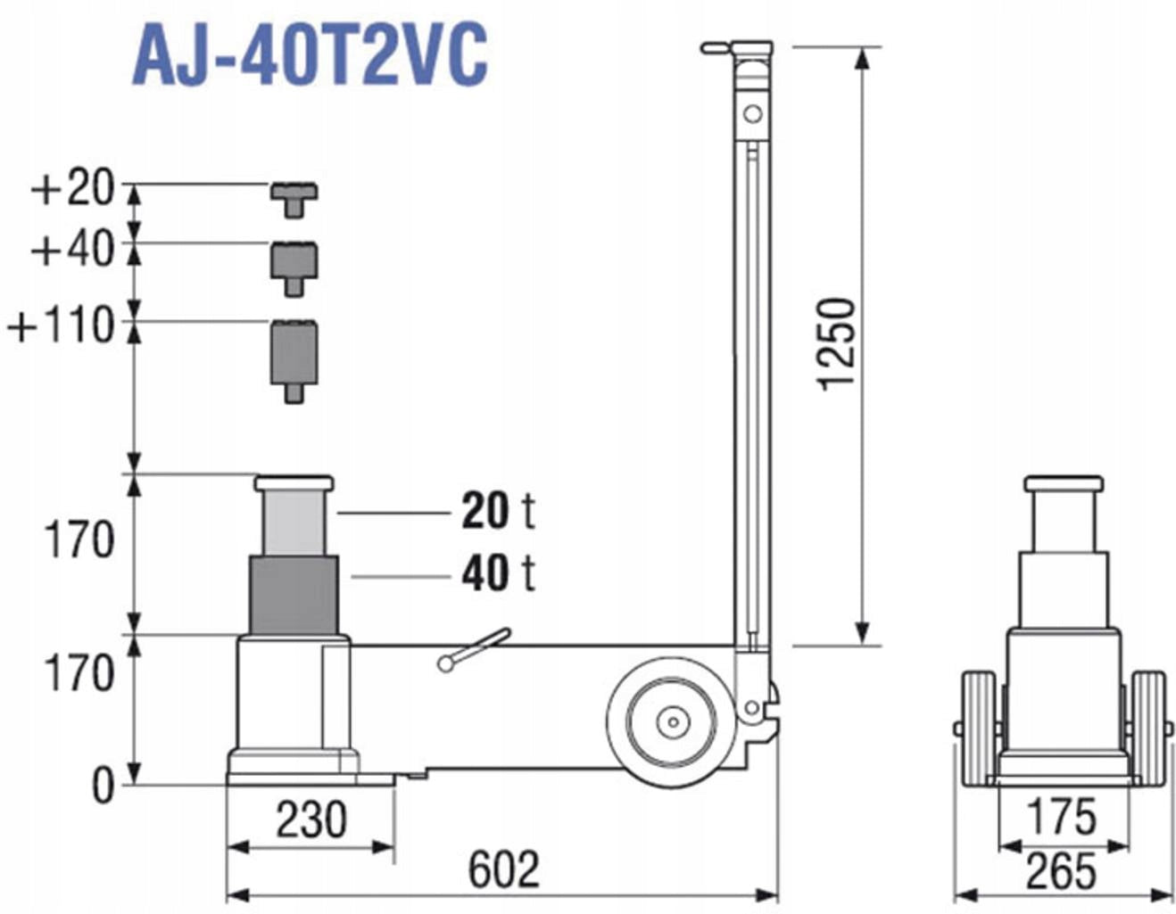 LIFT TDL AJ 40 T2-VC 170-340MM 40 TONNES Brand TDL