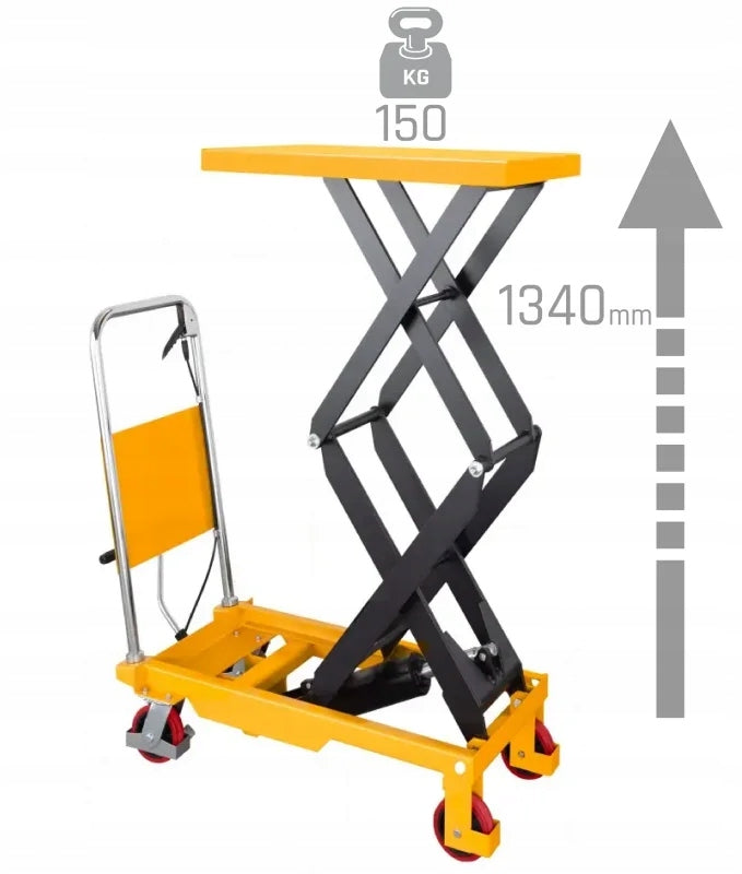 LIFTING TABLE SCISSOR TROLLEY CORMAK TA1513 150KG LIFTING UP TO 1340MM