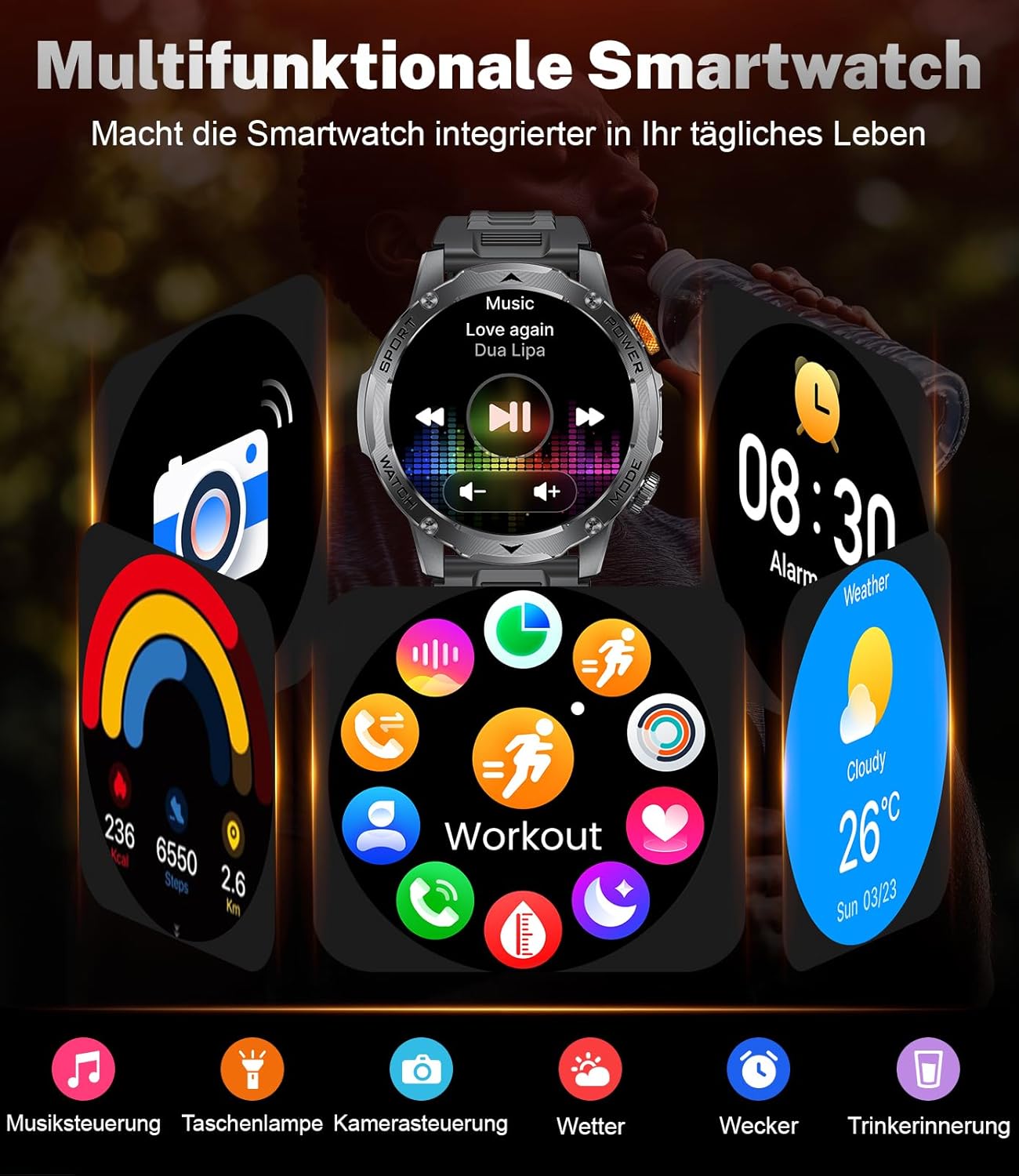LIGE Men's Smartwatch with Phone Function Brand no brand