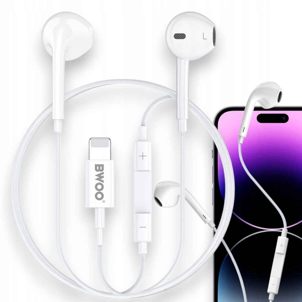 LIGHTNING WIRED EARBUDS FOR IPHONE XS XR 11 12 13 14 PRO MAX