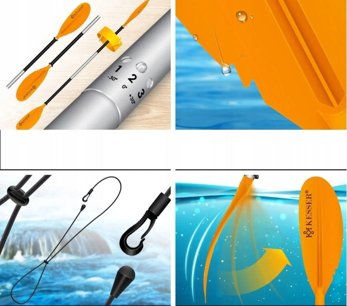 LIGHTWEIGHT ALUMINUM KAYAK PADDLES DOUBLE KAYAK PADDLE FOLDING 228cm Manufacturer code KSBP1102