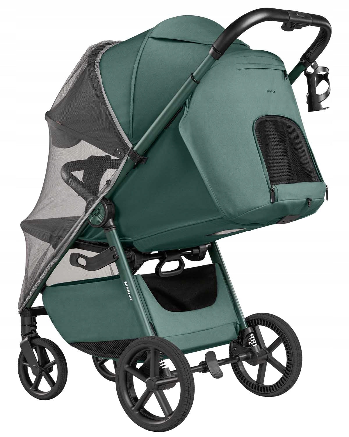 LIGHTWEIGHT BABY STROLLER BRAVO Lite DELUXE LARGE WHEELS + LED ACCESSORIES Manufacturer code Wózek Spacerowy Bravo Lite DELUXE 0-22 KG