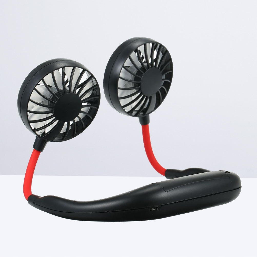 LIGHTWEIGHT BLACK PORTABLE NECK FAN WITH USB CHARGING Manufacturer code 3555514