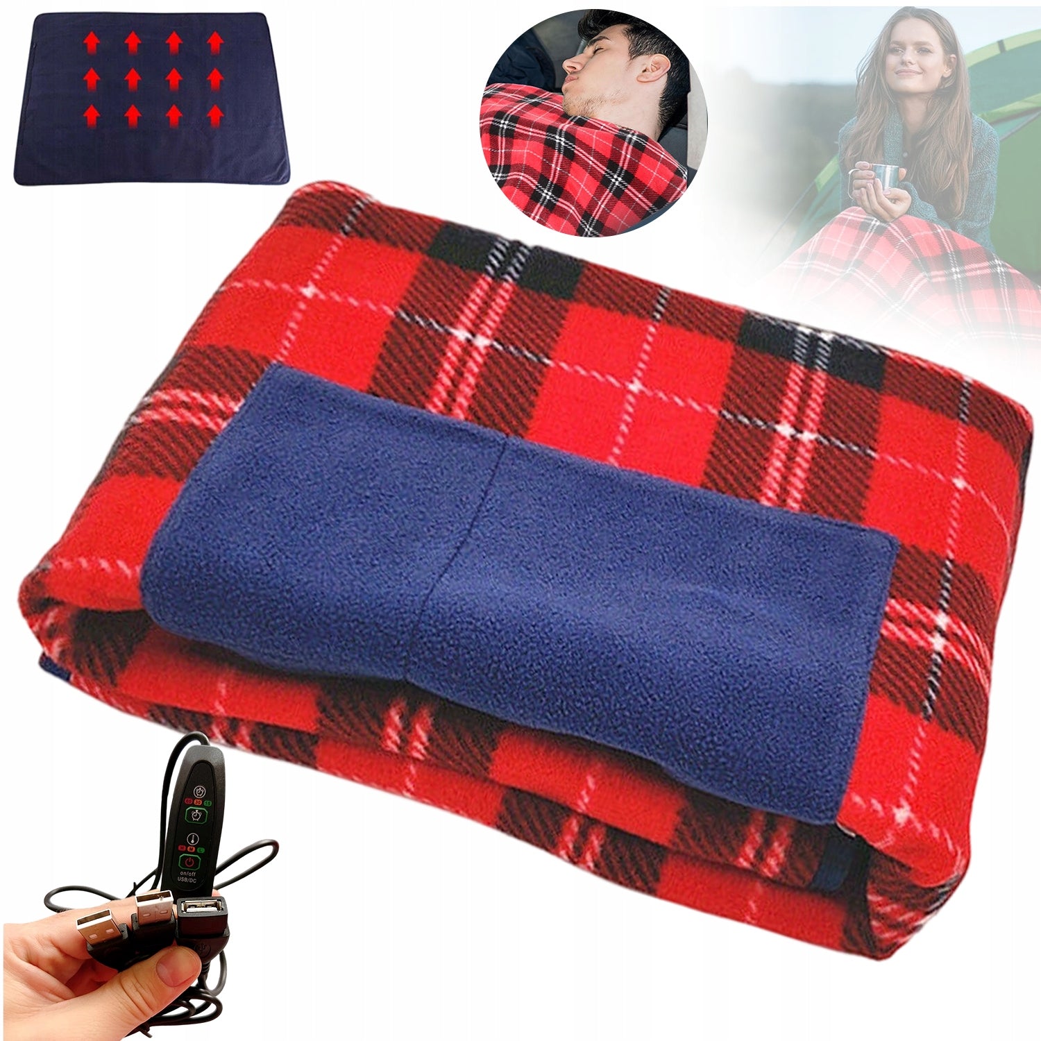 LIGHTWEIGHT CAR HEATING BLANKET IDEAL AS A WINTER GIFT FOR THE DRIVER