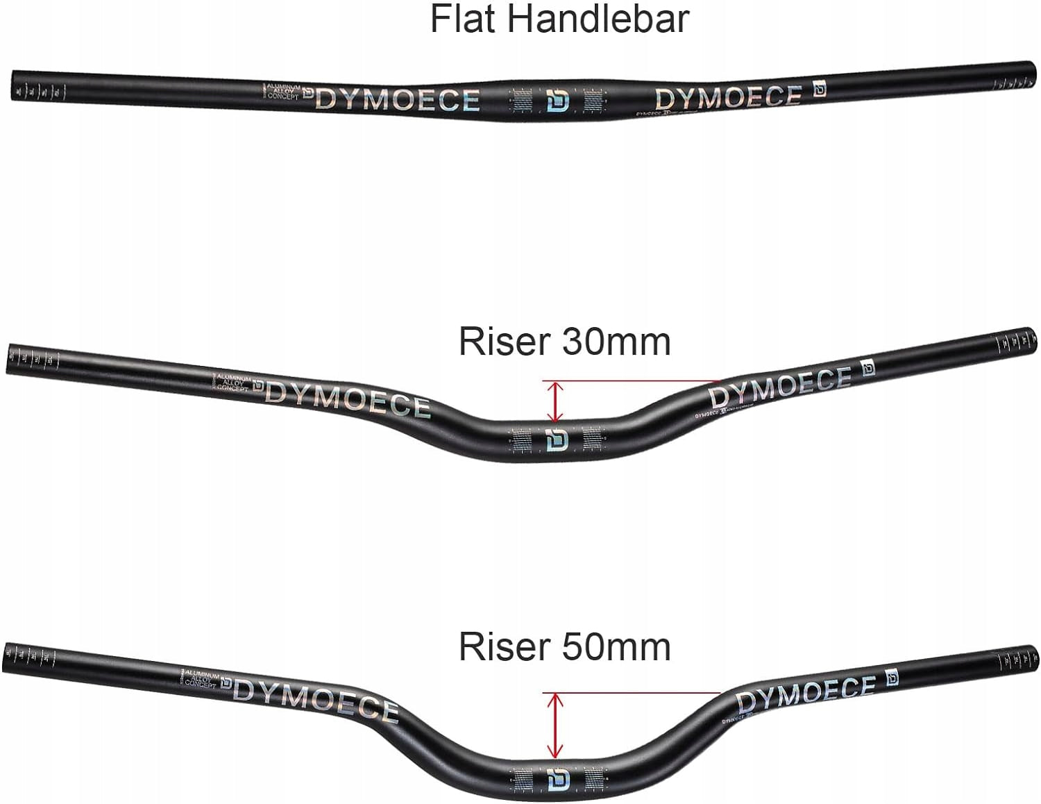 LIGHTWEIGHT MTB BICYCLE HANDLEBAR MOUNTAIN ALUMINUM HOLO 780 / 31,8 / 50 mm Model X001I28VGR