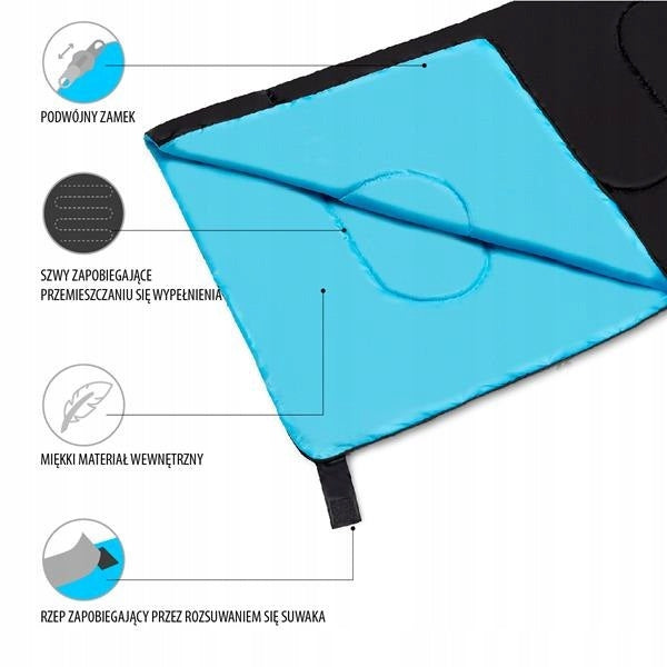 LIGHTWEIGHT SLEEPING BAG HIKING DUVET 190CM WARM NILS Packaging status original