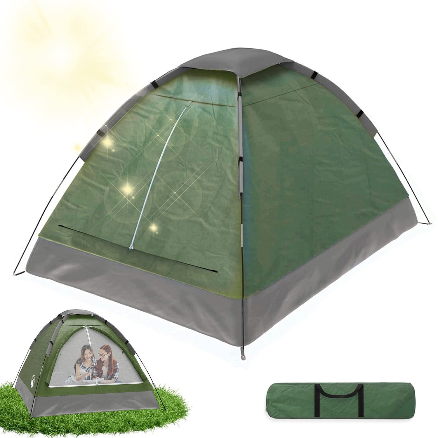 LIGHTWEIGHT SMALL TWO-PERSON CAMPING TENT FOR CAMPING AND HIKING