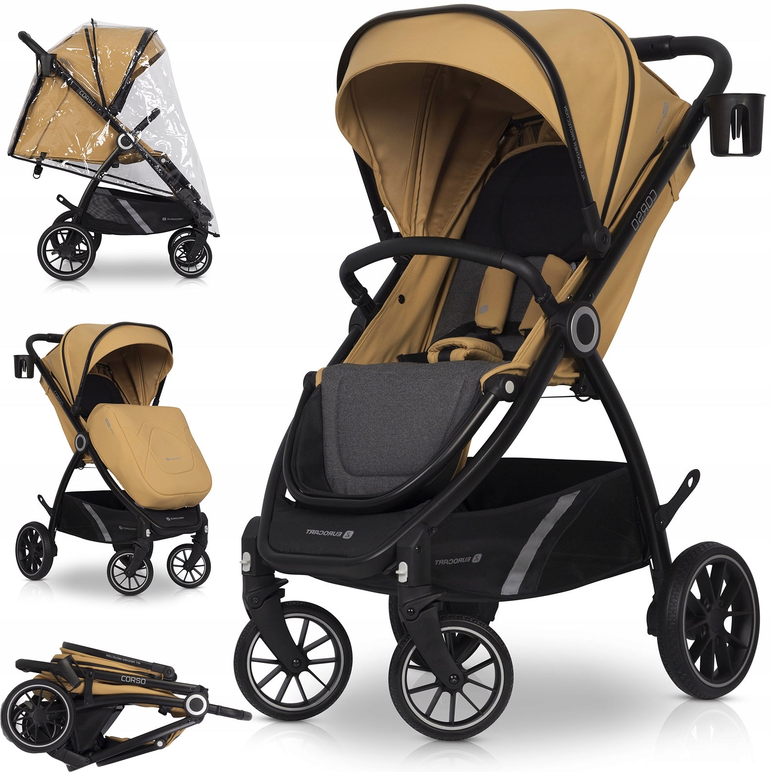 LIGHTWEIGHT STROLLER CORSO UP TO 26,5KG + EXTRAS