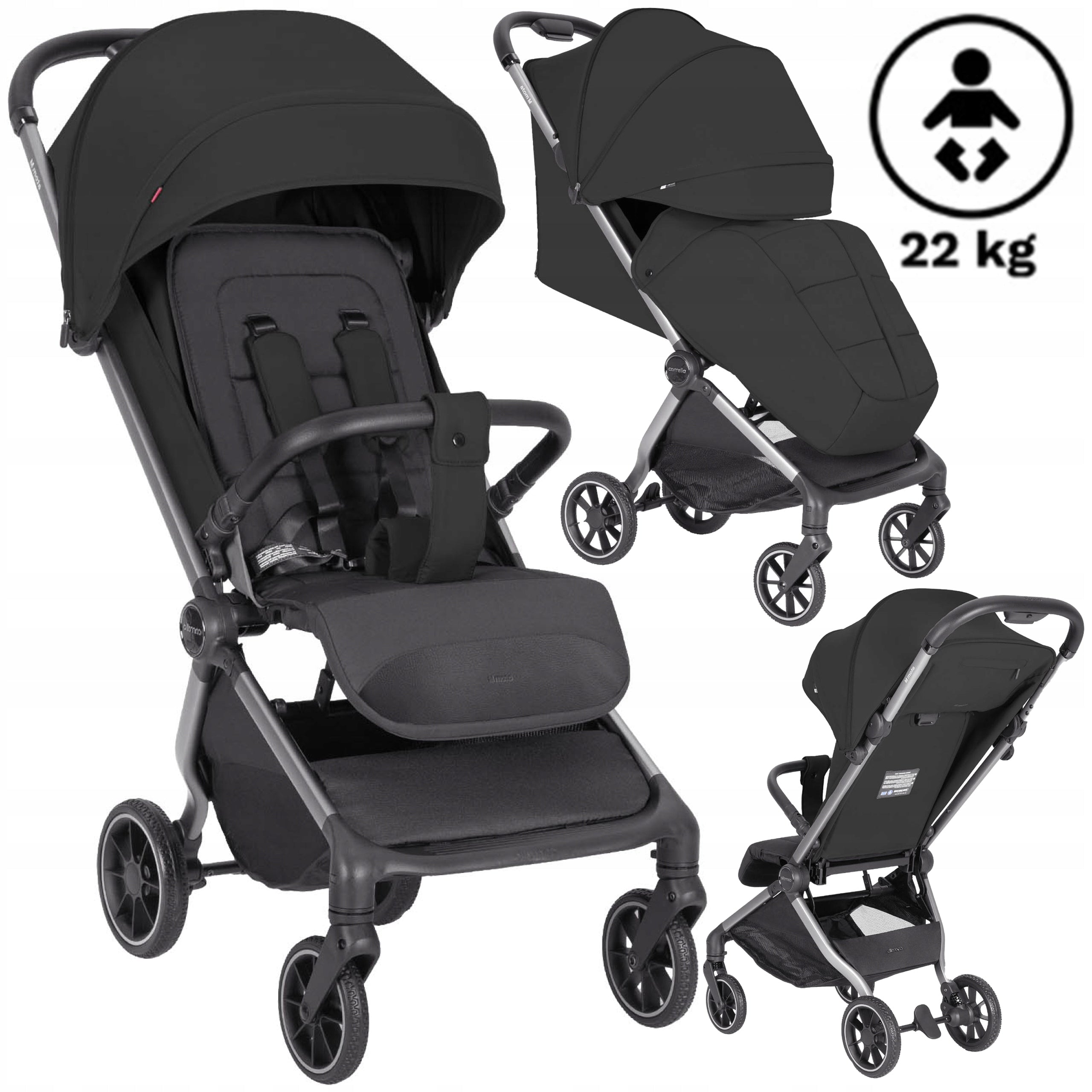 LIGHTWEIGHT STROLLER Carrello ATOM M LARGE WHEELS ADJUSTABLE 0-22KG