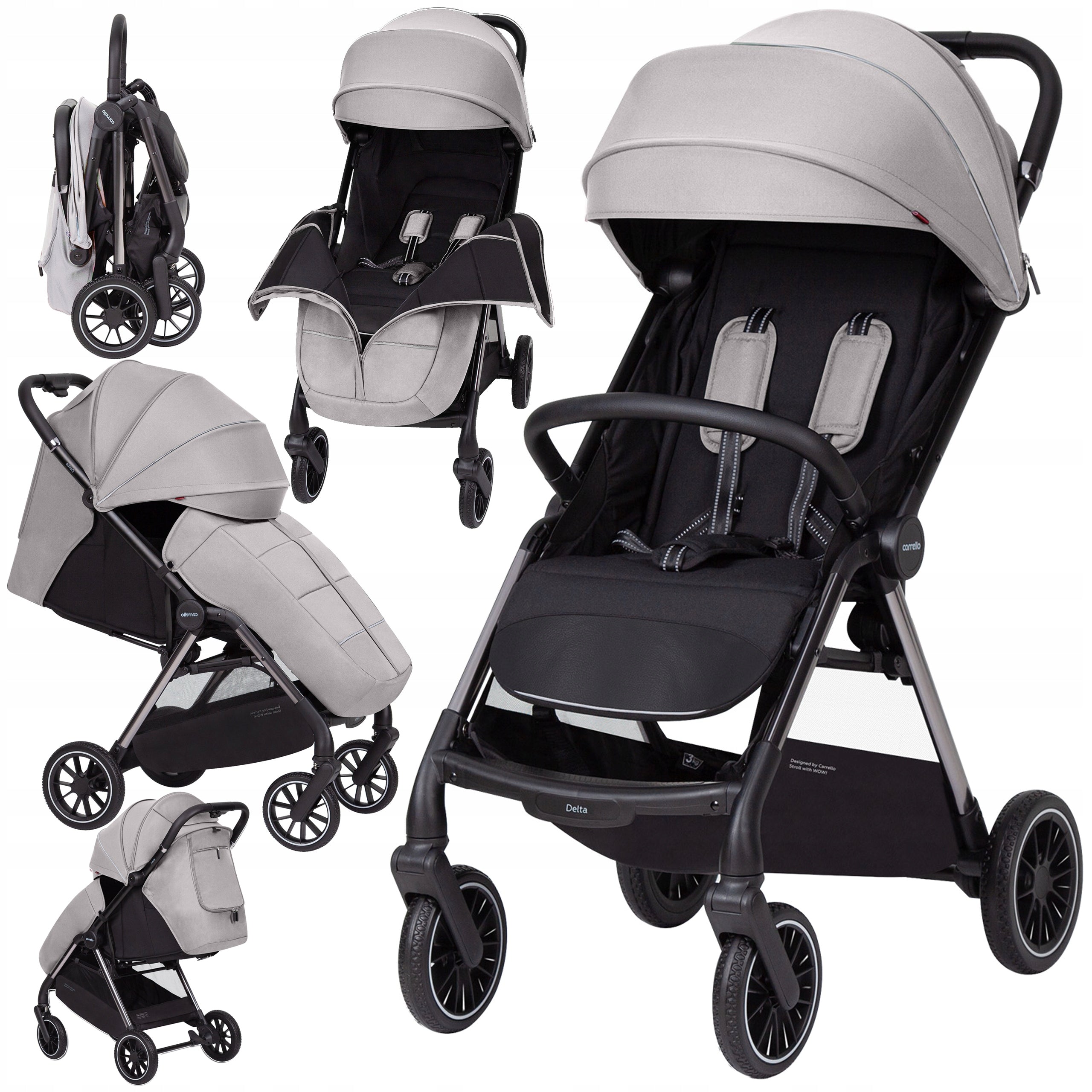 LIGHTWEIGHT STROLLER FOR BABY CUSHIONING LARGE WHEELS ADJUSTMENT 0-22 KG