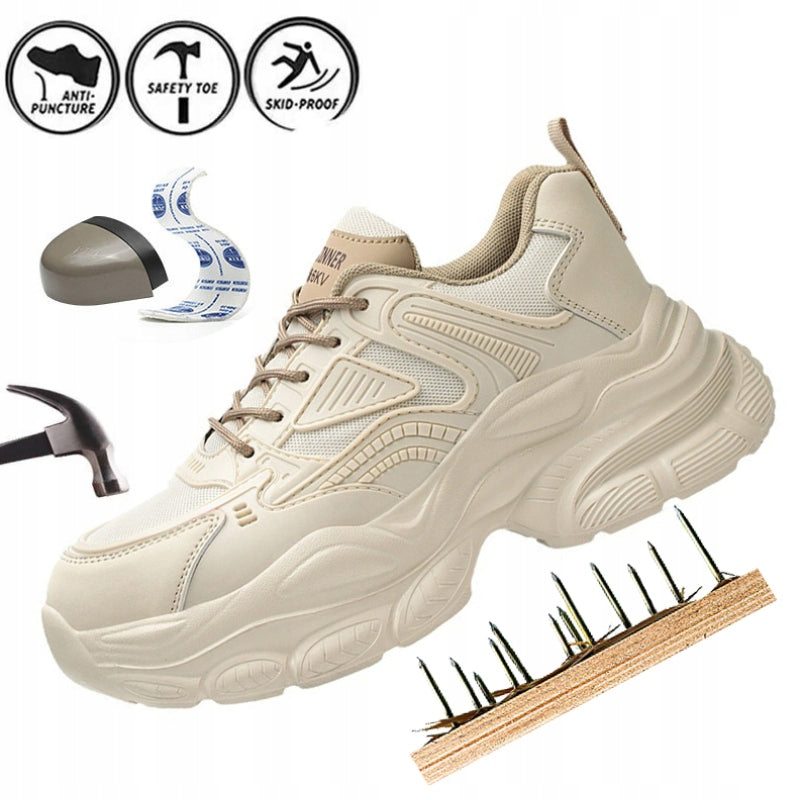 LIGHTWEIGHT WORK SHOES WOMEN'S Protective SPORTS SHOES with Health and Safety Toe