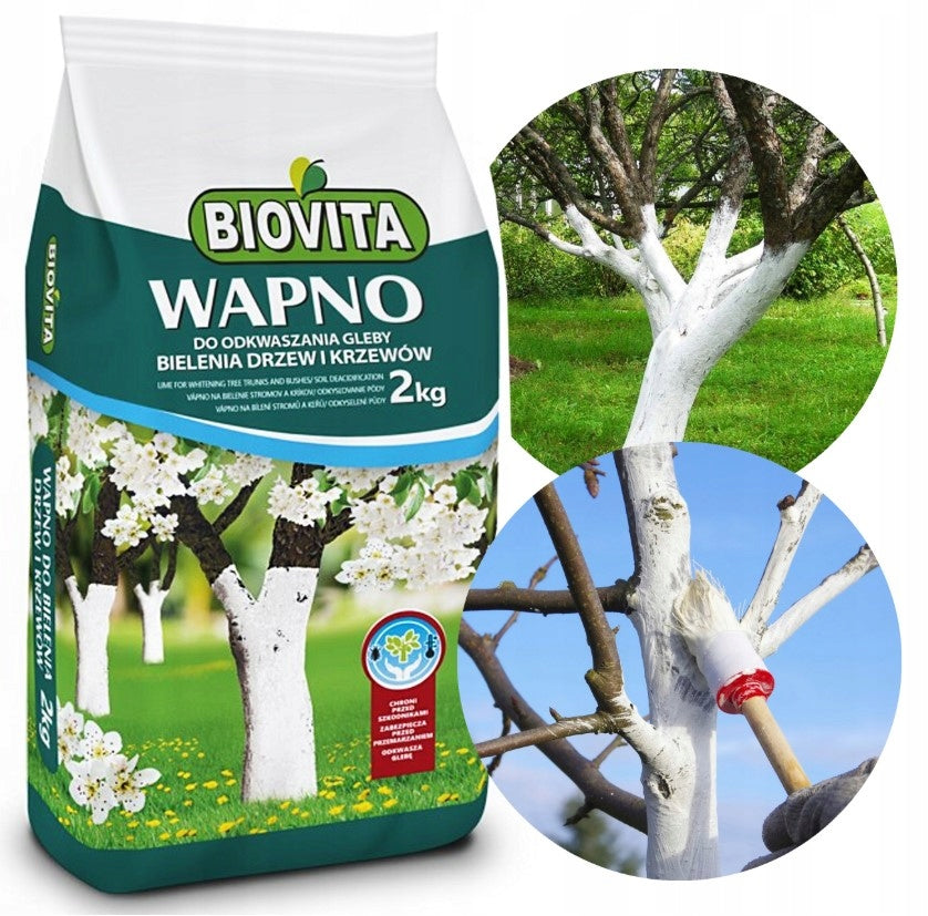 LIME FOR BLEACHING TREE PROTECTION 2kg FERTILIZER YEAR-ROUND DOLOMITE MEAL SANITIZES Manufacturer code EXOWAPBIOV2KG