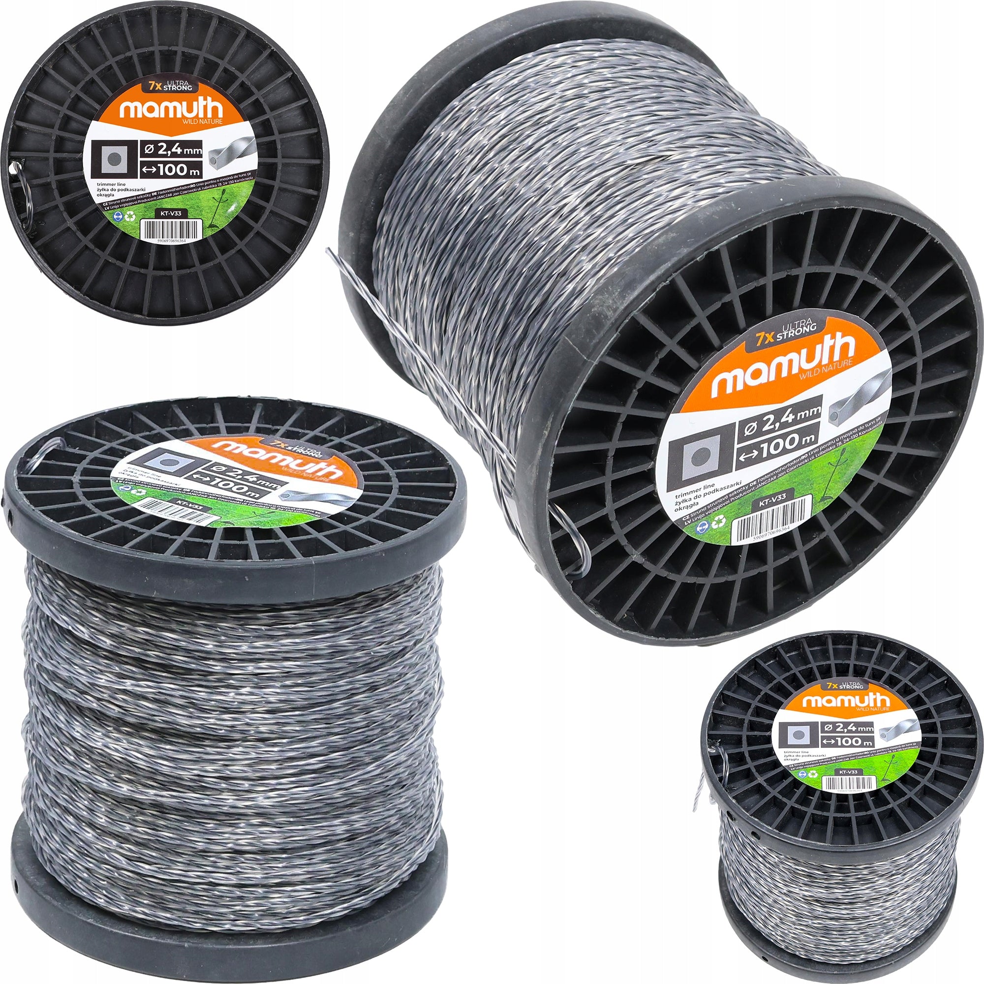 LINE FOR SCYTHE TRIMMER SQUARE CURLY REINFORCED STRONG MAMUTH Manufacturer code 144176390