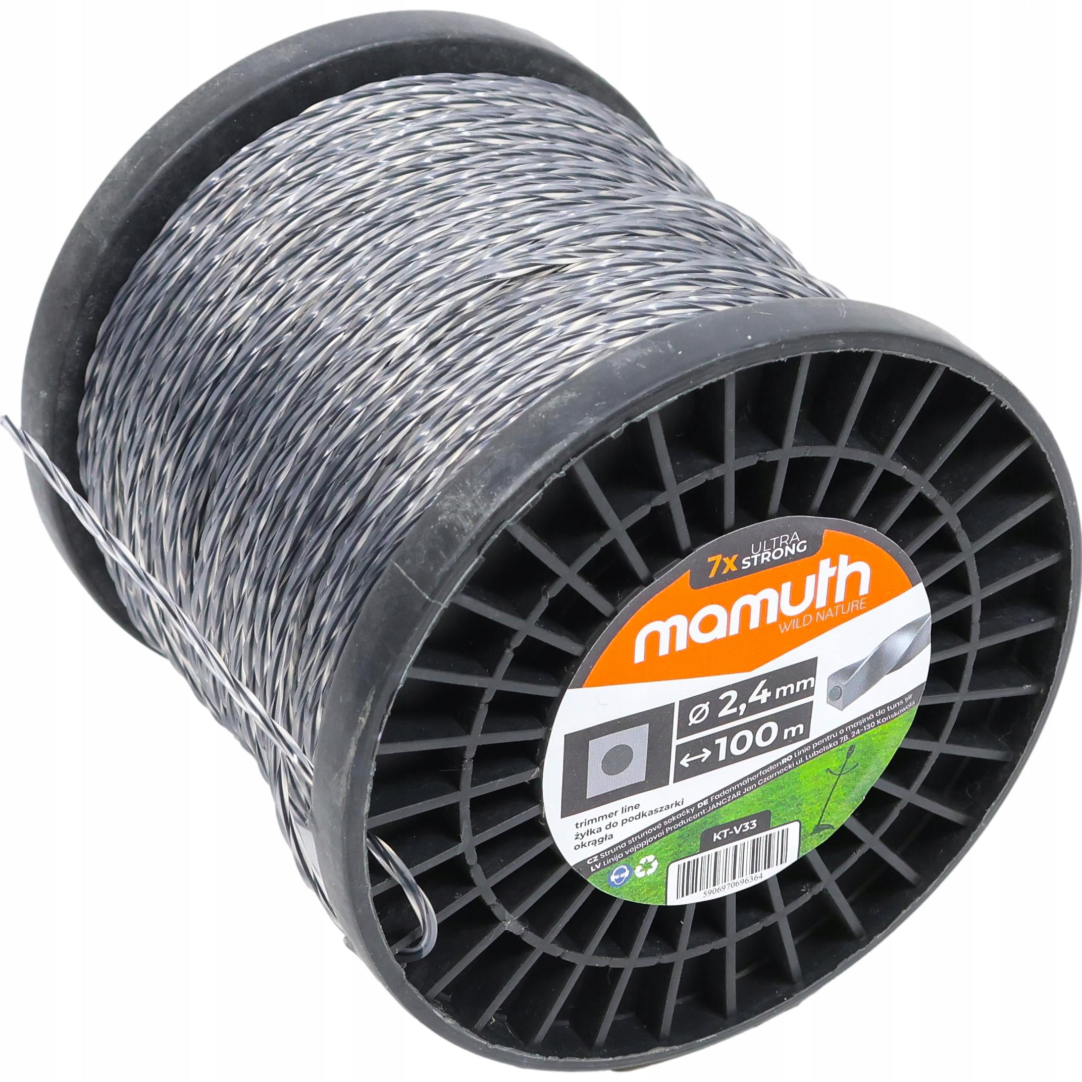 LINE FOR SCYTHE TRIMMER SQUARE CURLY REINFORCED STRONG MAMUTH