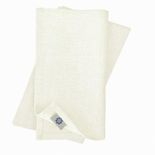 LINEN NAPKINS FABRIC WHITE FOR TABLE FOR BIRTHDAY GIFT 4 PIECES