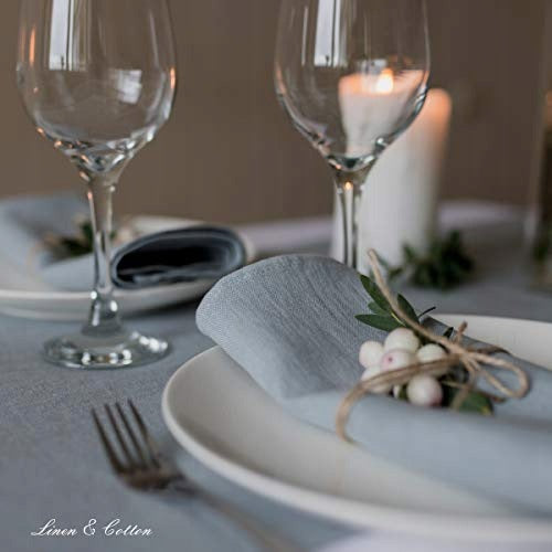 LINEN NAPKINS MATERIAL HYGGE LIGHT BLUE LINEN 45X45 CM 4 PCS Manufacturer code SWC5908151343340