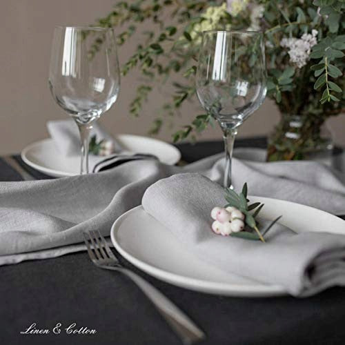 LINEN NAPKINS MATERIAL HYGGE LIGHT GREY LINEN 32X32 CM 4 PCS for home Manufacturer code Producent niezależny