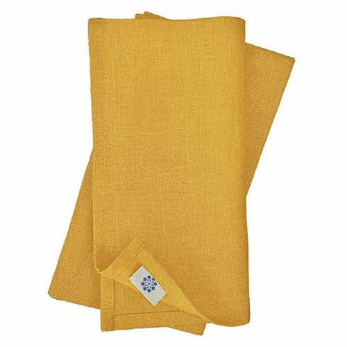 LINEN NAPKINS MATERIAL MUSTARD FOR TABLE ELEGANT 4 PCS