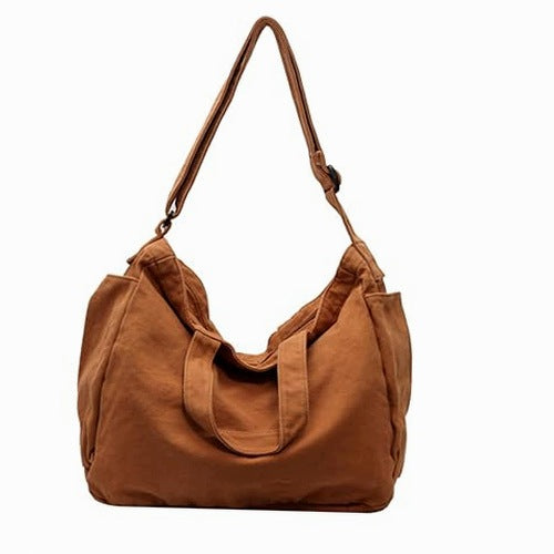 LINEN SHOULDER BAG FOR WORK SCHOOL UNISEX SHOPPING FOR HOME